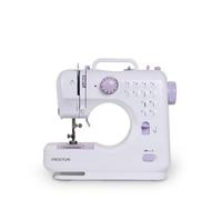 PRIXTON - Macchina da cucire portatile P110 - Cassetto per accessori - Lampada integrata - 12 punti di punti - Pedale incluso (Rosa)