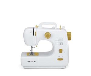 PRIXTON - Macchina da cucire portatile P120 - Cassetto per accessori - Lampada integrata - 16 punti di punti - Pedale incluso