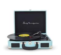 PRIXTON - Giradischi Vintage VC400 Lettore e Convertitore di Vinili Bluetooth USB Radio FM 2 Altoparlanti Integrati Colore Azzurro - SPEDIZIONE GRATUITA
