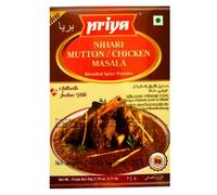 Priya Nihari Mutton/Chicken Curry Masala, autentica miscela di spezie indiane, 50 g