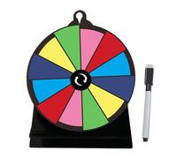 Prize - Giradischi da tavolo con supporto, 20 x 15 x 7 cm, riutilizzabile, cancellabile a secco, per fiere, carnevale, raccolta fondi, feste, eventi