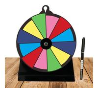 Prize Wheel Spinner, Tabletop Turntable Wheel with Stand, 7.87x5.91x2.76 inches Colorful Reusable Game Tool for Raffles Classroom Trade Shows Parties Events Fundraisers, Carnival Decor