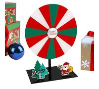 Prize Wheels, Christmas Wheel, 7.09x9.84x7.83 Inches Dry Erase Wheel of Fortune Game, Erasable Board Games for Party Carnivals Events Trade Shows Home Education Classroom, Multicolored Acrylic