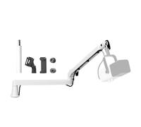 Prizmora Braccio microfono a basso profilo braccio braccio microfono professionale regolabile solido supporto da scrivania morsetto gestione cavi supporto microfono per podcast streaming gaming studio