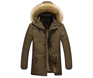 PRJN Giacca Invernale Militare Calda Cappotto Parka Media Lunga Antivento Giubbotto da Esterno Imbottito Uomo Cappotto Caldo Invernale Giacca con Cappuccio Media Lunga Antivento Parka Casual
