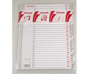 PRL) ESSELTE 100108 SEPARATORE NUMERICO 1-31 DIVISORI FORATI A4 POLIPROPILENE