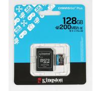 PRL) SCHEDE MEMORIA KINGSTON 128GB 200 MB/S MICRO SD ADAPTER CANVAS GO PLUS C10