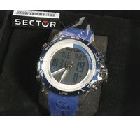 PRL) SECTOR NO LIMITS RUNNING MASTER 45 mm 3H OROLOGIO MONTRE WATCH 10 ATM ZAINO