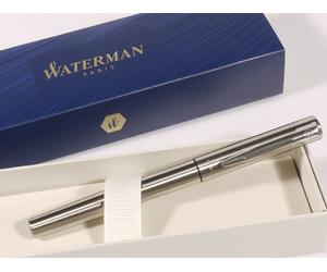PRL) WATERMAN GRADUATE ALLURE ROLLER PEN CHROME MAT REFILL F BLACK PENNA SFERA