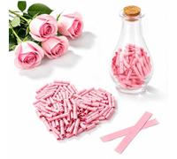 Prmape 101 Pezzi Lettere Capsule Messaggi, Carta Rotolata a Colori Capsule Messaggio in Una Bottiglia di vetro, Pillole Messaggio D'amore per Anniversario Compleanno San Valentino (Type 4)