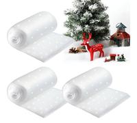Prmape 3 Rotolo di Neve Artificiale, 80 * 150cm Addensate Morbide Coperte di Neve Artificiale, Natalizia Coperta di Neve Arrotolata, Coperte di Neve di Natale per Addobbi Natalizi Invernali