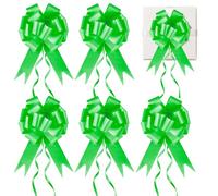 Prmape 30 PCS Fiocchi Auto Matrimonio Verde Fiocchi per Feste da Tirare Coccarde Fiocchi Autotiranti per Natale, Matrimoni, Feste, San Valentino Decorazione e Compleanno