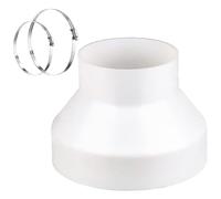 Prmape Adattatore Tubo Condizionatore Portatile, Riduttore da 150mm a 100mm con 2pcs Fascette Stringitubo, Riduttore Universale per Sistemi di Ventilazione per Tubo di Ventilazione