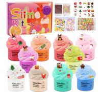 Prmape Confezione da 10 calendario dell'Avvento 2026 Slime, Toys Calendario dell'Avvento Slime fai da te, divertimento e esperienza sensoriale, set di muco natalizio per ragazze e ragazzi, 3-12 anni