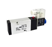 PRNDKYQZ Elettrovalvola Aria a Due Posizioni a Cinque Vie Elettronica pneumatica 4M310-10 DC12V DC24V AC220V AC110V AC24V con raccordi 4mm 6mm 8mm(Wite-12mm-fittings,AC220V)