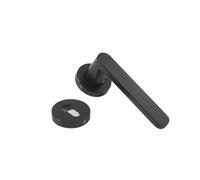 PRNDKYQZ Maniglia for Porta silenziosa Interna in Lega di Zinco Serratura for Porta Camera da Letto Porta in Legno Porta della Stanza di casa Serratura Divisa(D31 S953 Black Silent)