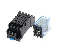 PRNDKYQZ MY4NJ 14PIN 4DPDT Relè elettromagnetico elettronico Micro Mini Bobina 5A con Base Zoccolo PYF14A DC12V DC24V AC110V 220V 380V 50 Set(AC 12V)