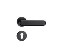 PRNDKYQZ Serratura Divisa in Lega di Zinco Nera, Semplice, Magnetica, silenziosa, for Porta Interna, Appartamento, Camera da Letto, Maniglia della Porta(D31 S974 Matte Black Magnet)