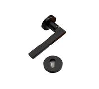 PRNDKYQZ Serratura for Porta da Camera da Letto in Alluminio Solido, Serratura Interna Divisa Nera, Maniglia silenziosa for Porta di casa(D41 Y19 Space Black)