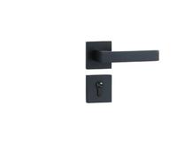 PRNDKYQZ Serratura for Porta divisoria Domestica in Lega di Zinco Nera Maniglia Meccanica for Porta Interna in Legno Serratura Magnetica silenziosa Hardware(Yahei Gao 5845 Magnetic)