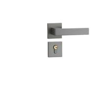 PRNDKYQZ Serratura for Porta divisoria Domestica in Lega di Zinco Nera Maniglia Meccanica for Porta Interna in Legno Serratura Magnetica silenziosa Hardware(Gun Ash 7255 Unilateral Magnetic)