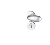 PRNDKYQZ Serratura for Porta Interna for Uso Domestico, silenziosa, for Porta in Legno, Serratura Divisa, for Camera da Letto, Magnetica, Nera, Maniglia for Porta di ingegneria(Sand White J Style)