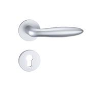 PRNDKYQZ Serratura for Porta Interna in Alluminio Spaziale Maniglia for Porta da Camera da Letto Moderna e Minimalista Serratura for Porta da Camera silenziosa Divisa Nera(53510 Silver White)