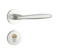 PRNDKYQZ Serratura for Porta Interna in Alluminio Spaziale Maniglia for Porta da Camera da Letto Moderna e Minimalista Serratura for Porta da Camera silenziosa Divisa Nera(55161 Silver)