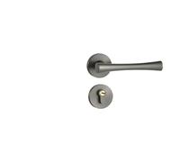 PRNDKYQZ Serratura for Porta Interna Magnetica silenziosa Nera con Serratura a Fessura for Uso Domestico, Maniglia for Serratura in Lega di Zinco(Gun Gray Large 58 Magnetic)