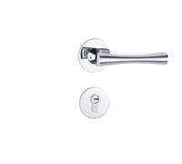 PRNDKYQZ Serratura for Porta Interna Magnetica silenziosa Nera con Serratura a Fessura for Uso Domestico, Maniglia for Serratura in Lega di Zinco(Bright Chrome Large 58 Silent)