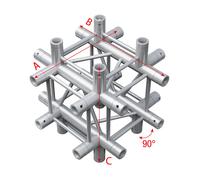 Pro-30 Square G Truss Cross 6-way 50cm - Black - Milos GQ30051