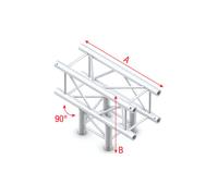 Pro-30 Square G Truss T-Cross 3-way 29,0 mm - Milos GQ30017