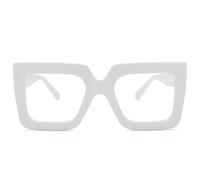 Pro Acme Occhiali filtro luce blu da donna e uomo - I grandi rettangoli per donne finte, Cornice bianca A2, L