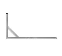 PRO Angolo di arresto in alluminio anodizatto con rinforzo - Durezza 9 sulla scala Mohs - Angolo per fabbri - Angolo di controllo - Squadra da falegname - Angolo di costruzione - 60x120cm
