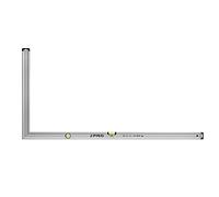 PRO Angolo di arresto in alluminio anodizatto con visualizzazione verticale e orizzontale - Durezza 9 sulla scala Mohs - Angolo di controllo - Squadra da falegname - Angolo di costruzione - 60x120cm