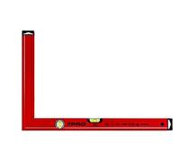 PRO Angolo di arresto in alluminio con visualizzazione verticale e orizzontale - Durezza 9 sulla scala Mohs - Angolo di controllo - Squadra da falegname - Angolo di costruzione - Rosso 40X60cm