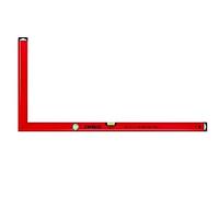 PRO Angolo di arresto in alluminio con visualizzazione verticale e orizzontale - Durezza 9 sulla scala Mohs - Angolo di controllo - Squadra da falegname - Angolo di costruzione - Rosso 50X100cm