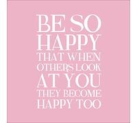 PRO-Art gla1003d - Quadro da Parete su Vetro Be so Happy... 20 x 20 cm