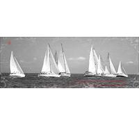 PRO-Art gla1111 C murale, Arte su Vetro 'Boat Race Course' 80 x 30 cm