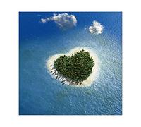 PRO-Art gla674a - Quadro da Parete su Vetro Island of Love II, 30 x 30 cm