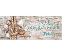 PRO-Art-Immagini Gamma gla1314o Sail Away with Me con Copertura in Vetro, Multicolore, 50 x 125 x 1,4 cm