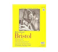 Pro-Art Paper Strathmore Bristol - Blocco di carta pergamena, 28 x 35 cm, 20 fogli, bianco