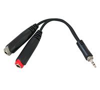 Pro Audio RAYC280 - Cavo adattatore sdoppiato con connettore stereo da 3,5 mm su 2 connettori stereo da 6,3 mm