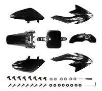 PRO BAT CRF50 - Set di parafanghi in plastica XR50, kit completo per moto da 107 cc, 110 cc, 125 cc e dirt bike CRF50, XR50, SDG, SSR, colore rosso/nero, 7 pezzi