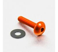 Pro-Bolt LFB520 Alluminio Bombata Vite a Testa, M4 x 0.8mm x 20mm, Arancio