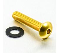 Pro-Bolt LFB840 Ergal Brugola Testa Bombata Viti, M8 x 125mm x 40mm, Oro