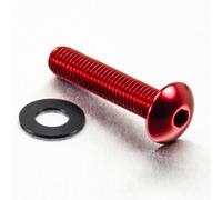 Pro-Bolt LFB840 Ergal Brugola Testa Bombata Viti, M8 x 125mm x 40mm, Rosso