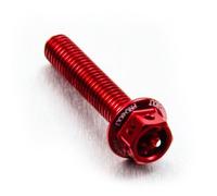 Pro-Bolt LHX650RE Ergal Testa Forata Viti, M6 x 1.00mm x 50mm, Rosso
