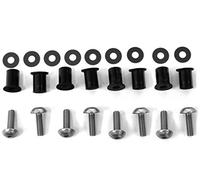 Pro-Bolt SK8 - Set di 8 viti per diaframma in alluminio, colore: Argento