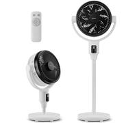 Pro Breeze AirFlo Ventilatore Ultra Silenzioso- 9 Velocità, Da Ventilatore a Piantana(111 cm) a Ventilatore da Tavolo(60 cm), Oscillazione Vortex 95°/135°, Basso Consumo, Casa e Ufficio, Telecomando